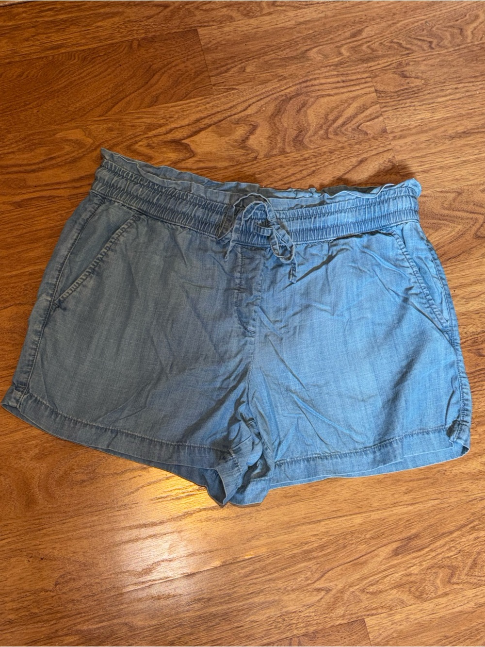 Casual Women's Blue Drawstring Shorts